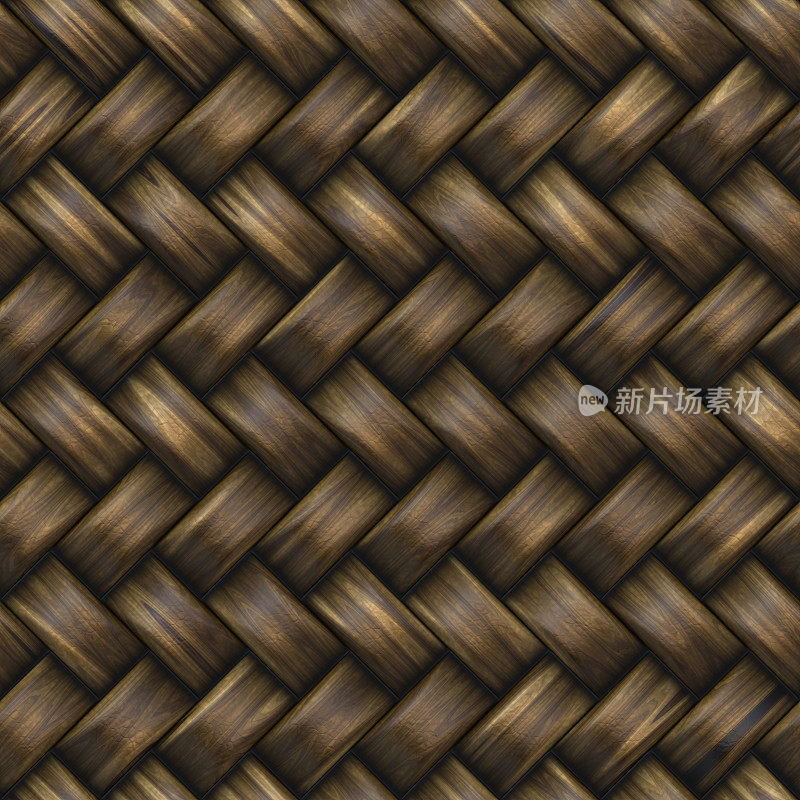 木制编织物棕色-无缝瓷砖图案HD - 01